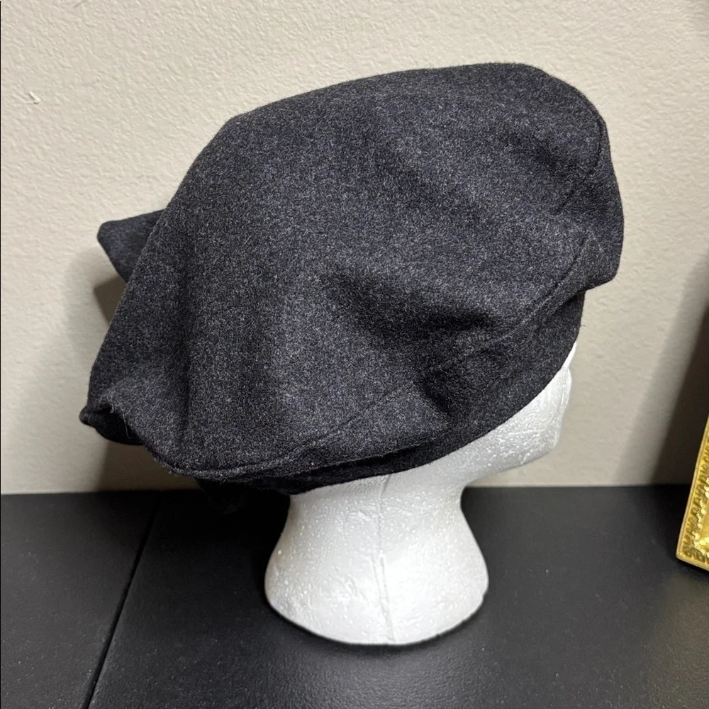 Vintage Gille Francois Paris Wool Chic Heathered Black Beret Hat